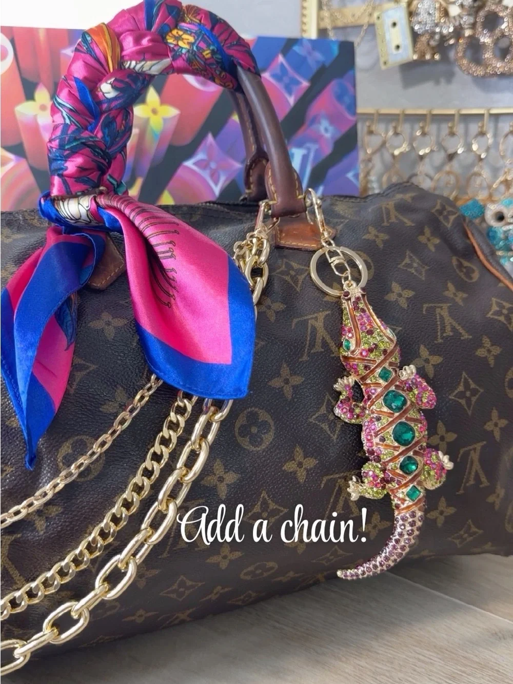 Large charm and Scarf